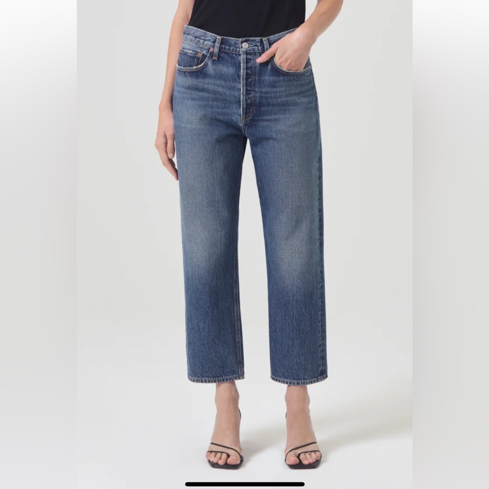 Agolde 90'S CROP MID RISE STRAIGHT, in IMAGINE, size 25, EUC (worn twice)